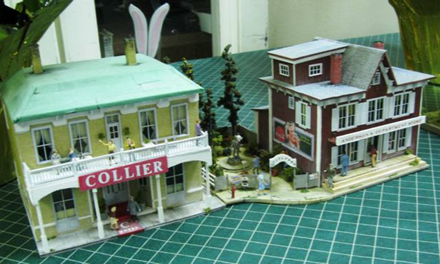 Jack Mershon displayed more of his high quality scratch-built structures at the meeting