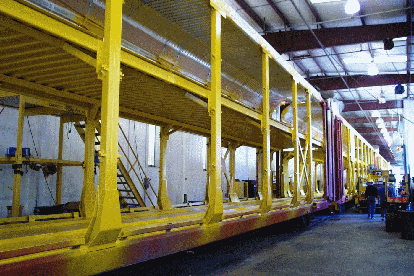 Auto carrier in the paint shop