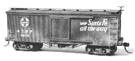The Author's HO scale scratchbuilt model of a 36-foot boxcar
